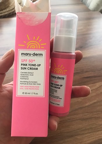 Maru-Derm SPF50+ Pembe Tonlu Güneş Kremi 50 ml - Görsel 2