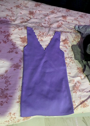 Mor V Yaka bluz - Görsel 2