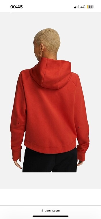 s Beden kırmızı Renk Nike tech fleece Orijinal.
