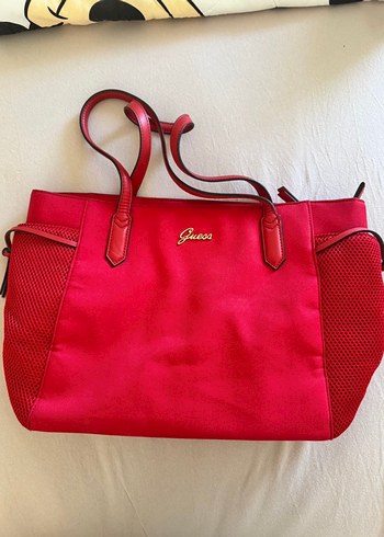 Guess Guess Kırmızı Süet Fermuarlı Kadın Çanta
