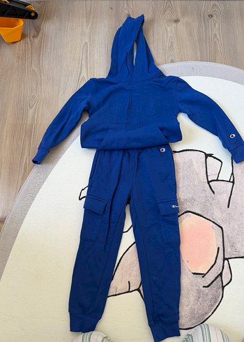 Champion Lacivert Kapüşonlu Erkek Çocuk Eşofman Takımı - Görsel 2