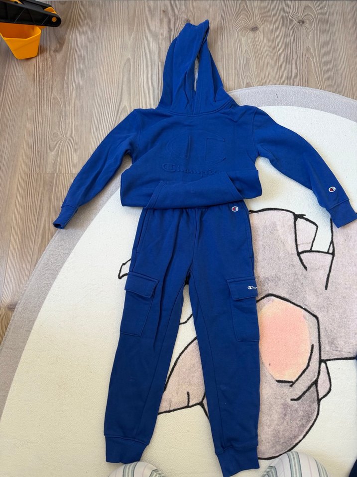 Champion Lacivert Kapüşonlu Erkek Çocuk Eşofman Takımı - Görsel 2