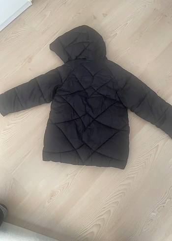 Zara Kapüşonlu Siyah  Çocuk Mont - Görsel 2