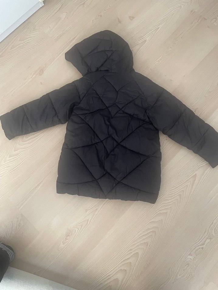 Zara Kapüşonlu Siyah  Çocuk Mont - Görsel 2