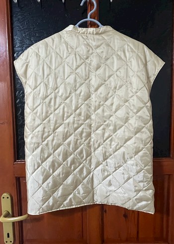 Bej Düğmeli Kadın Yelek - Görsel 2