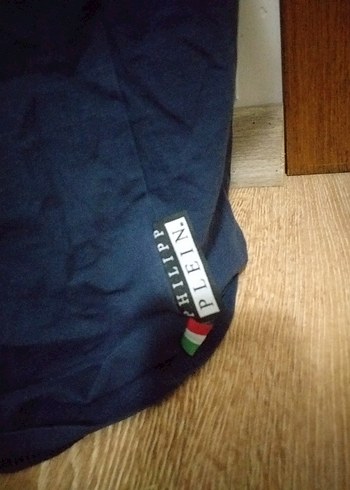 Erkek Lacivert Baskılı Denim Polo Tişört - Görsel 3