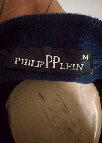 Erkek Lacivert Baskılı Denim Polo Tişört - Görsel 5