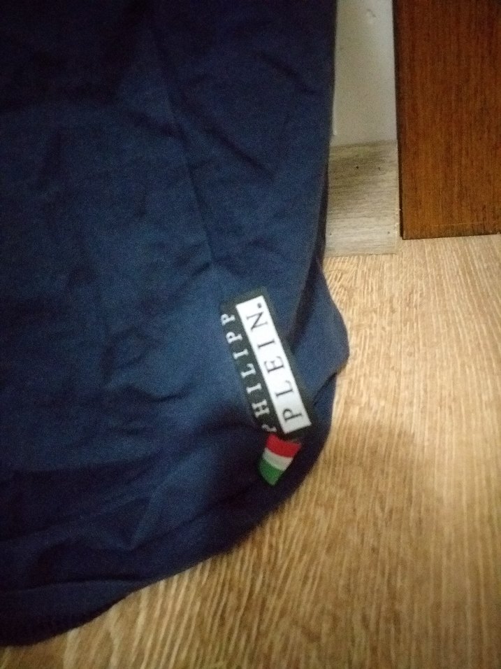 Erkek Lacivert Baskılı Denim Polo Tişört - Görsel 3