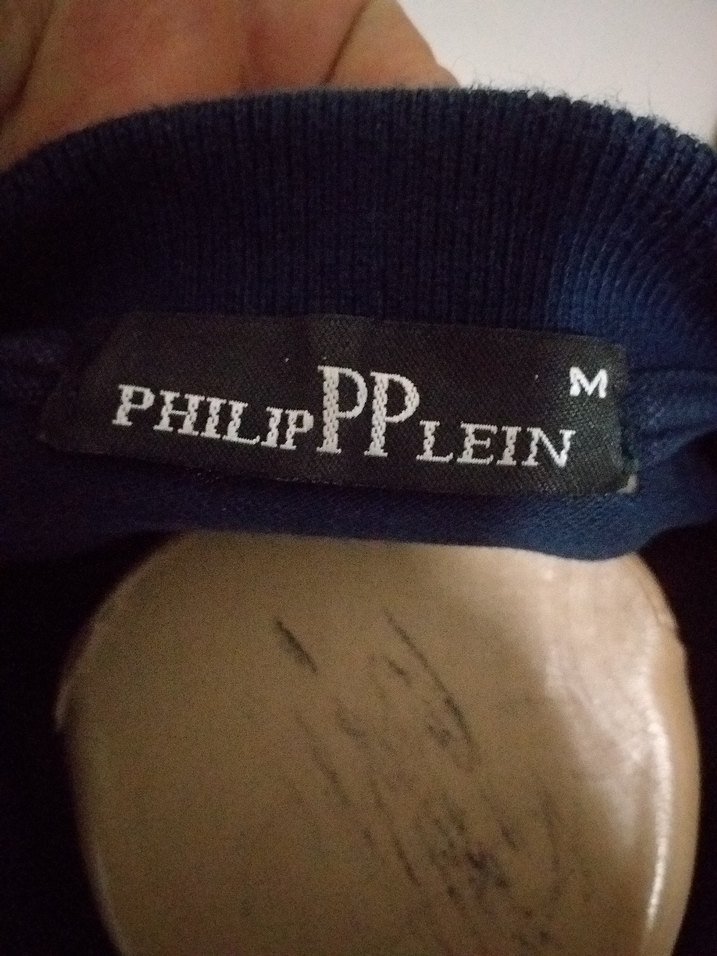 Erkek Lacivert Baskılı Denim Polo Tişört - Görsel 5