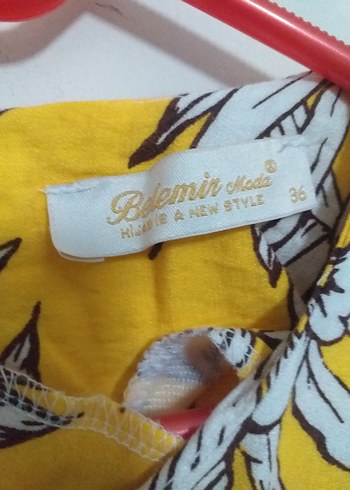 Sarı Çiçek Desenli Bohem Tunik - Görsel 5