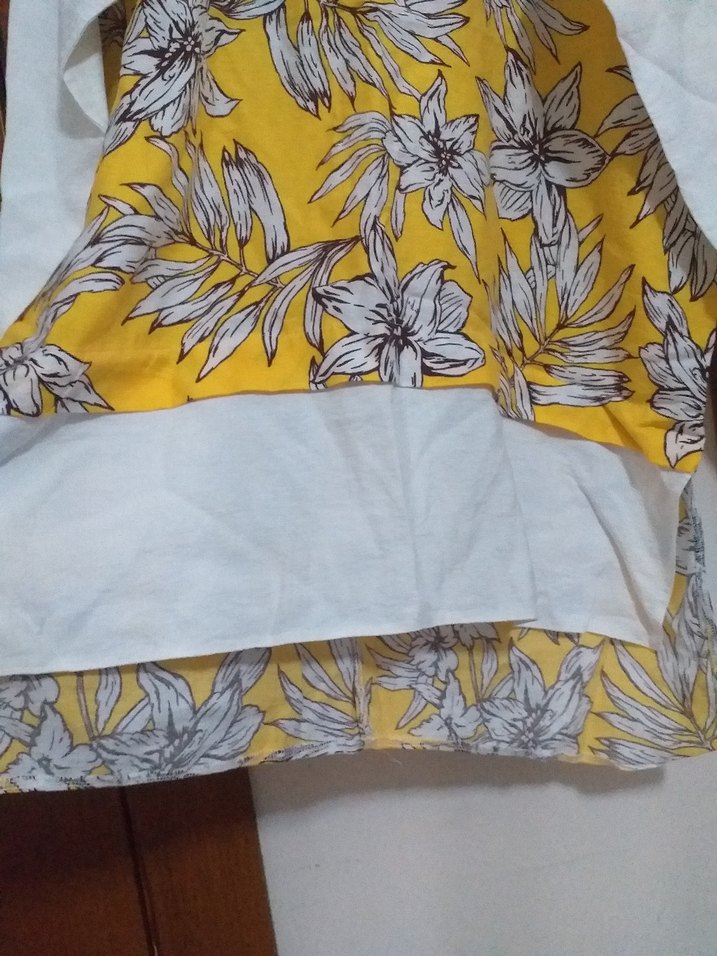 Sarı Çiçek Desenli Bohem Tunik - Görsel 2