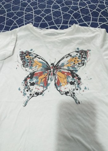 Beyaz Baskılı Tişört - Görsel 2