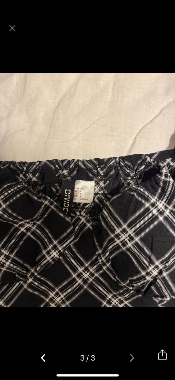 H&M ekoseli elbise - Görsel 3