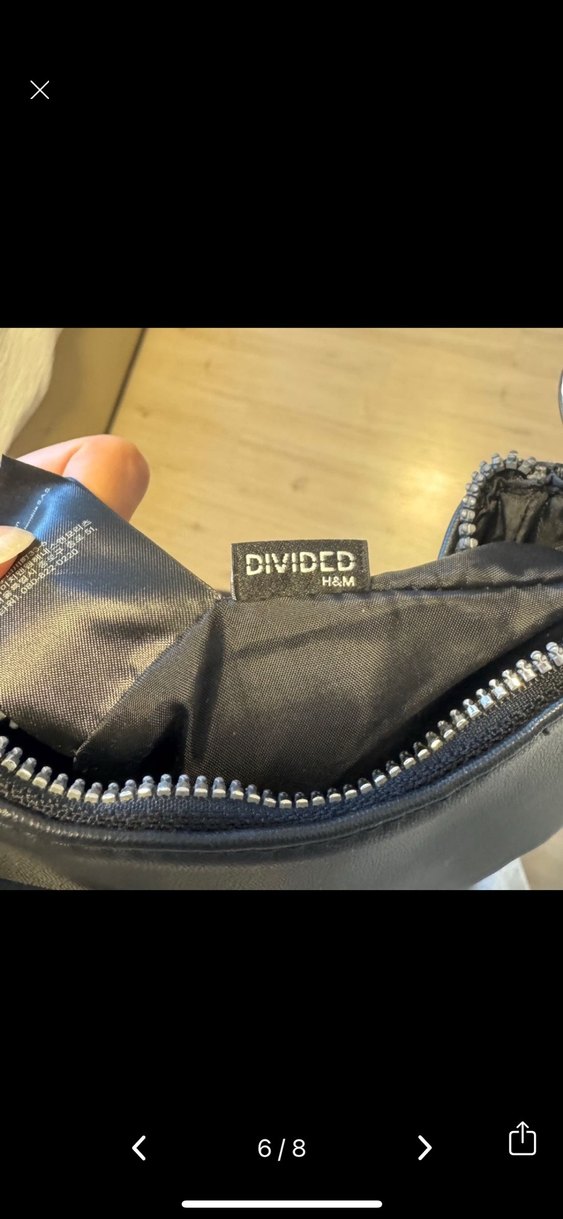 H&M Siyah Deri Tokalı Goth Çanta - Görsel 3