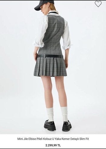 Koton pileli elbise - Görsel 2