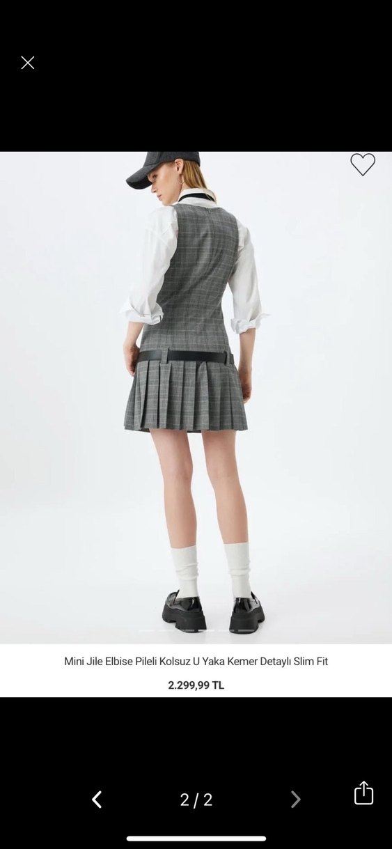 Koton pileli elbise - Görsel 2