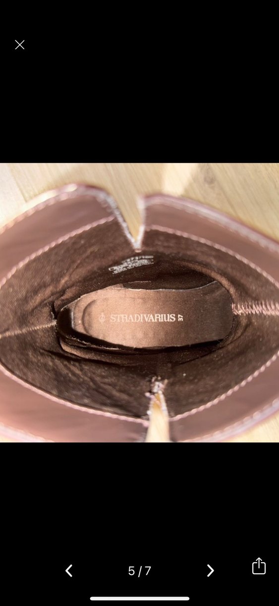 Stradivarius Kahverengi Deri Tokalı Biker Bot - Görsel 5