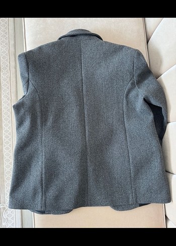 Manuka gri blazer kaban - Görsel 2