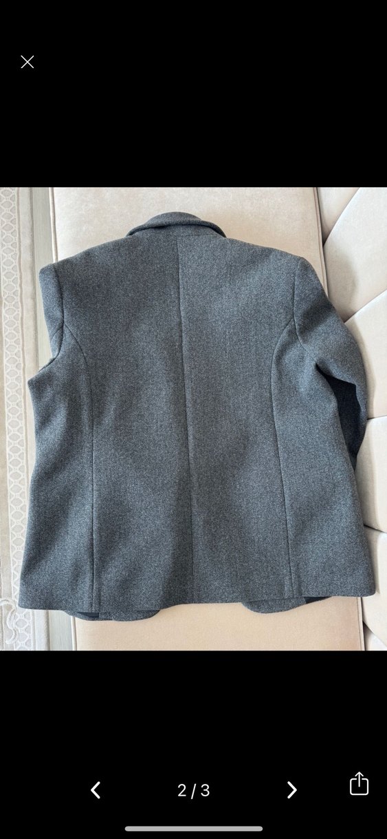 Manuka gri blazer kaban - Görsel 2