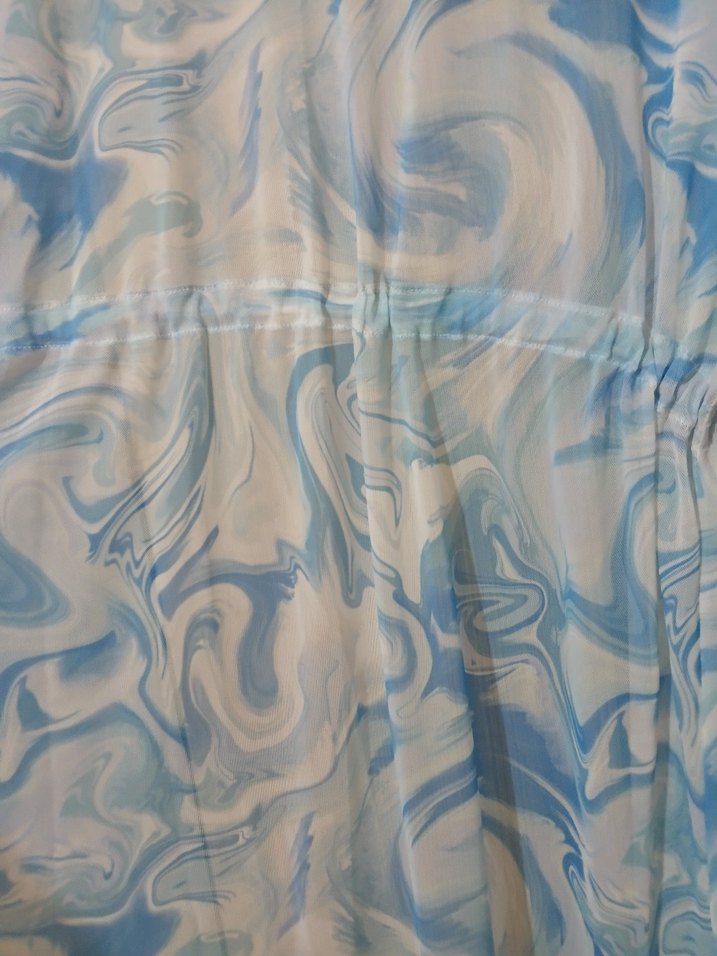 Mavi Batik Desenli Uzun Kadın Kimono - Görsel 4