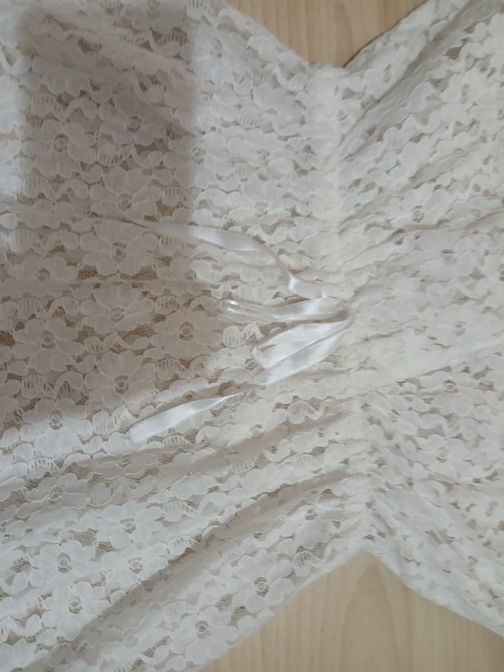 Bohem Beyaz Midi Dantel mayo üstü pareo - Görsel 2