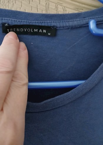 L ve XL bedene uyumlu Erkek Mavi  Kısa Kollu Tişört - Görsel 3