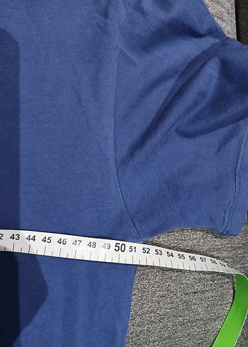 L ve XL bedene uyumlu Erkek Mavi  Kısa Kollu Tişört - Görsel 5