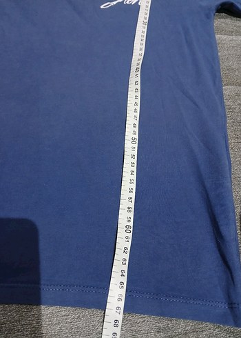 L ve XL bedene uyumlu Erkek Mavi  Kısa Kollu Tişört - Görsel 4