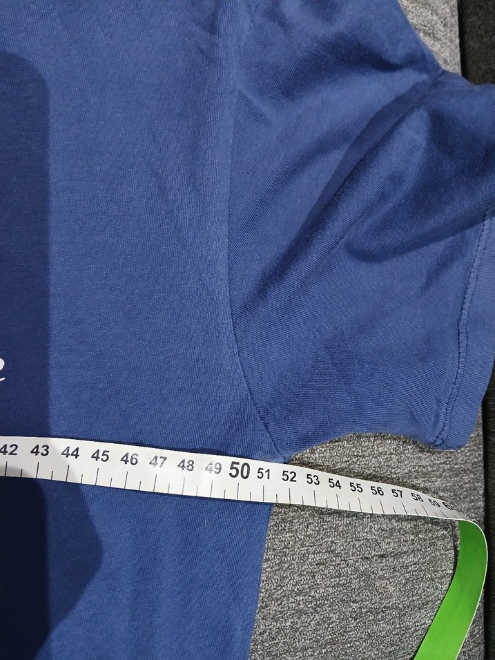 L ve XL bedene uyumlu Erkek Mavi  Kısa Kollu Tişört - Görsel 5