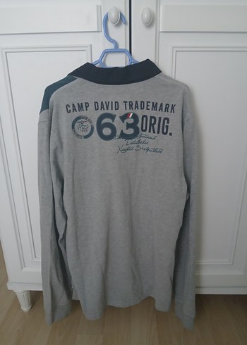 Gri Uzun Kollu Erkek Polo Tişört - Görsel 2