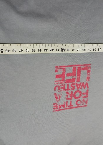 L bedene uyumlu Gri Baskılı Erkek Kısa Kollu Tişört - Görsel 4