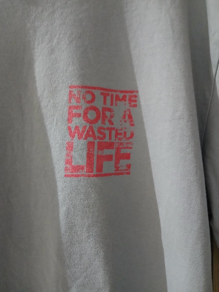 L bedene uyumlu Gri Baskılı Erkek Kısa Kollu Tişört - Görsel 2