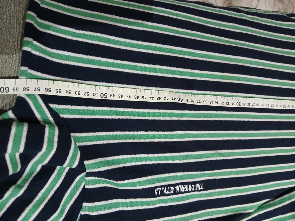 M ve L bedene uyumlu Erkek  Çizgili Tişört - Görsel 4