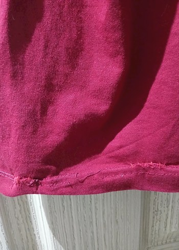 L bedene uyumlu. Bordo Erkek  Tişört - Görsel 7