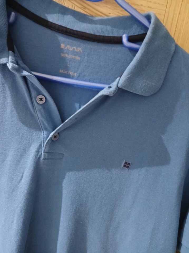 L ve XL bedene uyumlu Erkek Mavi Kısa Kollu Polo Tişört - Görsel 2