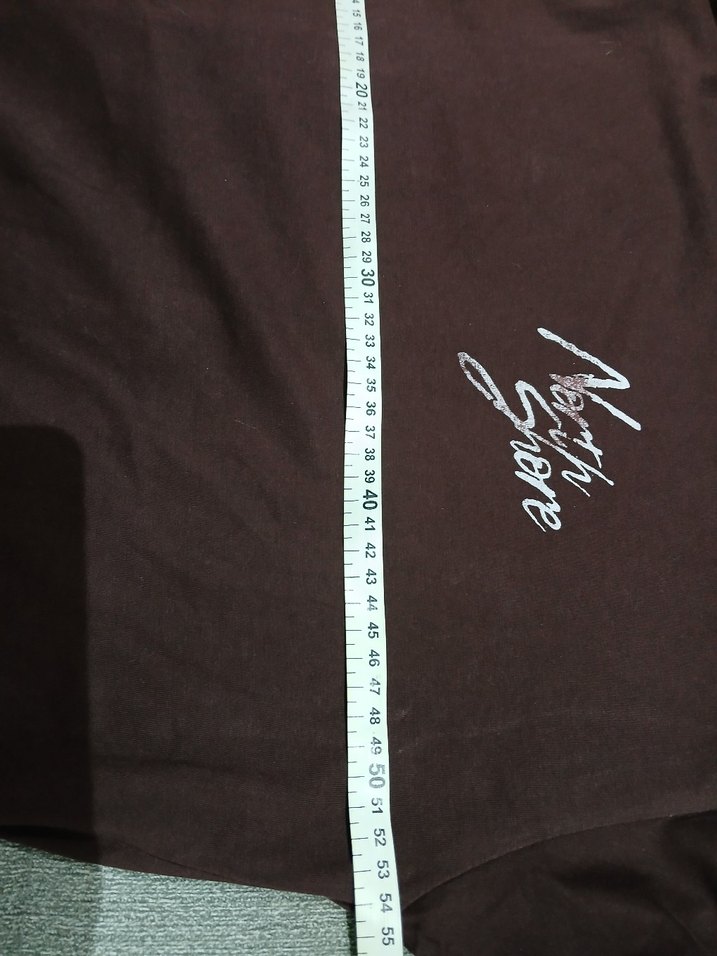 M ve L bedene uyumlu Kahverengi Baskılı Erkek Tişört - Görsel 5