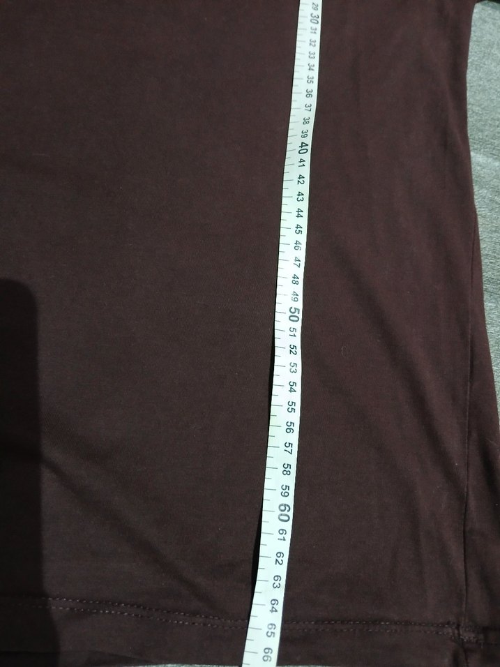 M ve L bedene uyumlu Kahverengi Baskılı Erkek Tişört - Görsel 4