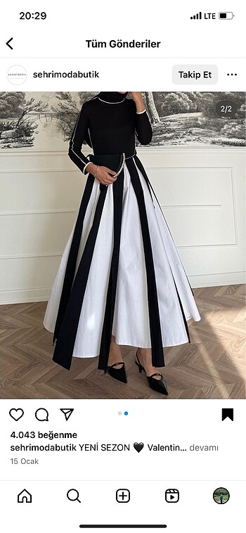 Zara Siyah elbise
