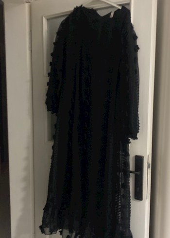 Abiye Uzun Siyah Gotik Salaş Elbise