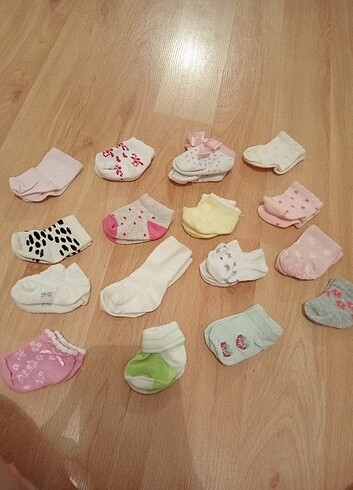 16 Beden beyaz Renk 16 çift yenidoğan kız bebek çorap 