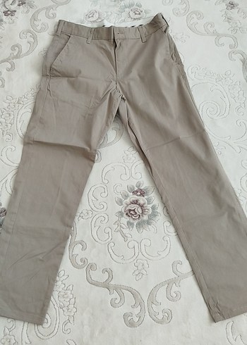 Bej Regular Fit Keten Erkek Pantolon
