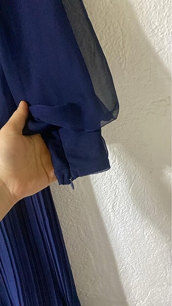 xl Beden lacivert Renk Tesettür ajan abiye