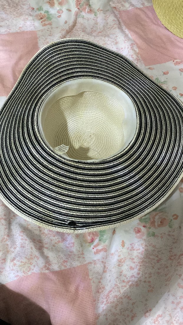 Bej Pilili Bohem Geniş Kenarlı Kadın Şapka - Görsel 2