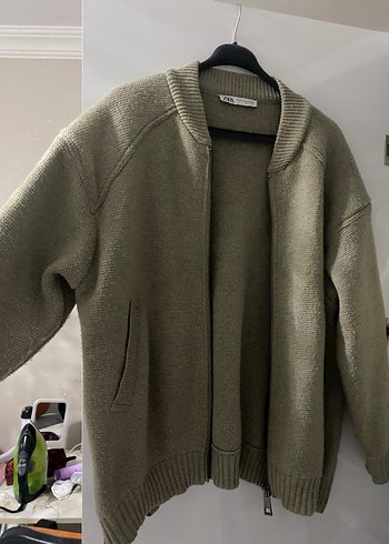 Gri Kadın Triko Midi Ceket - Görsel 2