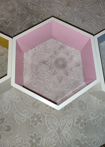 Çok Renkli Altıgen Çocuk Rafı - Görsel 3