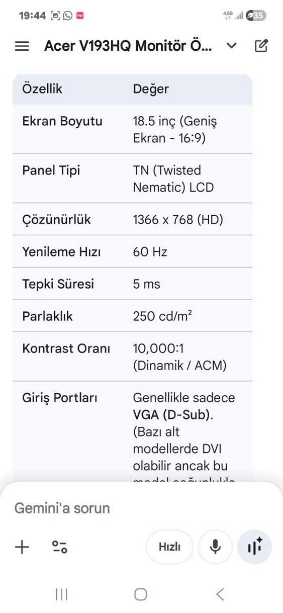 Acer Monitör - Görsel 3