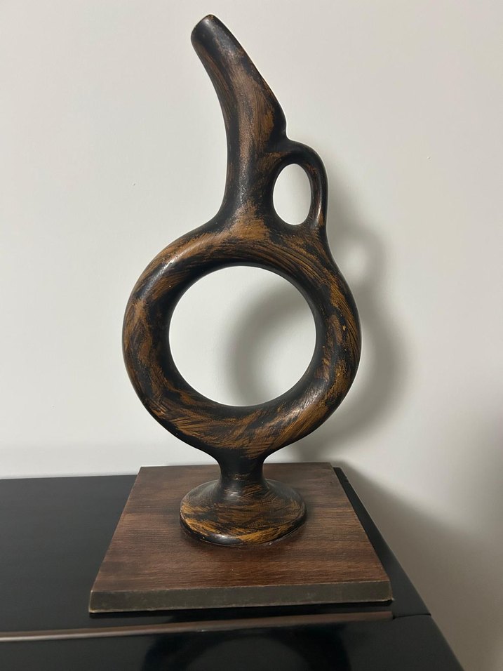 El Yapımı Eskitme Şarap Testisi / Dekoratif Obje - Görsel 2