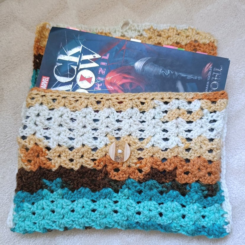 örgü kitap kılıfı Book sleeve - Görsel 2