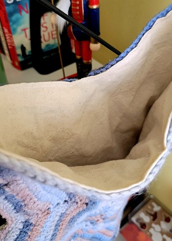 Örgü Bohem Yıldız Çanta astarlı - Görsel 2