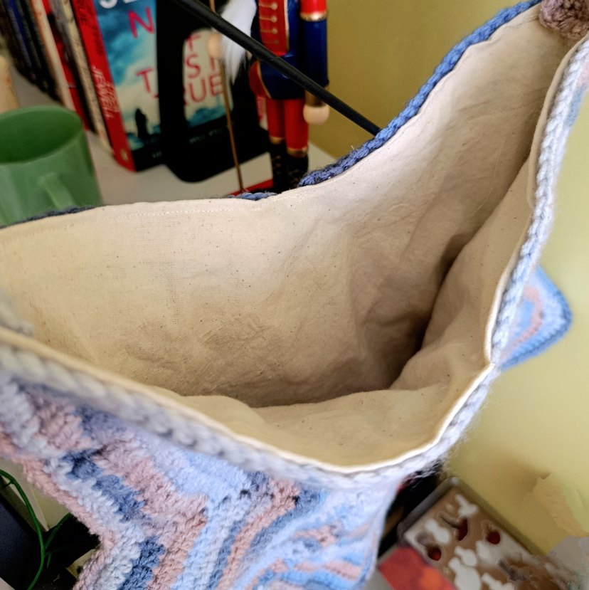 Örgü Bohem Yıldız Çanta astarlı - Görsel 2